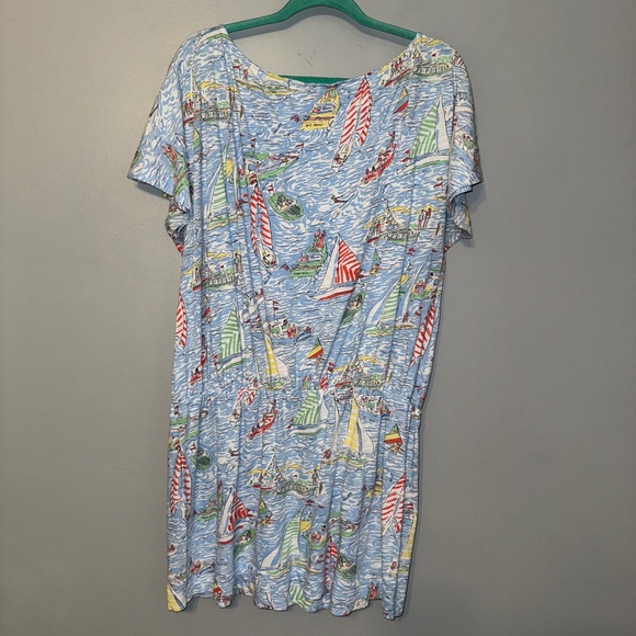 Lilly Pulitzer Get Nauti Carmine Mini Elastic Waist Dress Size XL - Picture 7 of 9